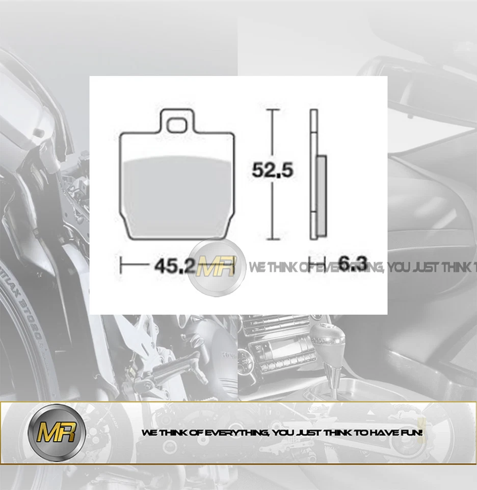 FOR MBK STUNT 50 FROM 2000 TO 2006 FRONT BRAKE PADS SEMI METALLIC BRAKING - Image 1 of 1
