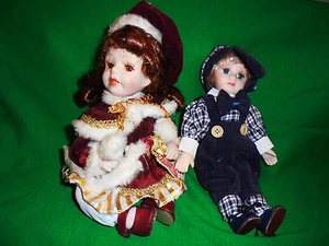 2004 CHRISTINA VERDI PORCELAIN DOLL WITH EXTRA MALE DOLL....SO CUTE - Bild 1 von 6