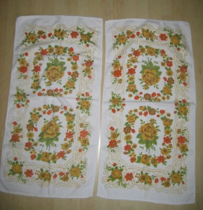 2 St. Handtücher Vintage ca. 70er Retro Frottee - Bild 1 von 1