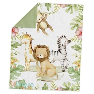  Safari Fabric Panel 19x25 in, Quilting Panel, Baby Quilt Panel, Cotton Baby  - Picture 1 of 4