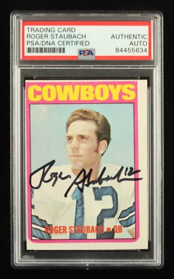 Roger Staubach Signed 1972 Topps #200 RC (PSA) - Rookie Card - Image 1 of 2