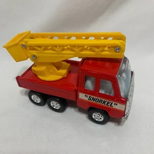 Snorkel Fire Truck Metal Vintage Red Yellow Ladder Hong Kong 5 Inch - Picture 1 of 7