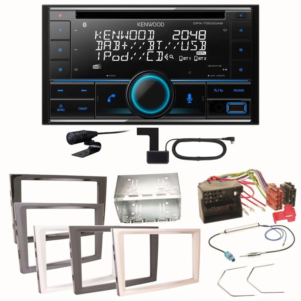 Kenwood DPX-7300DAB Bluetooth DAB Einbauset für Opel Astra H Corsa D Zafira B An - Bild 1 von 1
