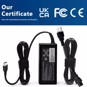 65W USB C Laptop Charger for Dell Latitude 5520 5430 5420 5530 7430 7420 2in1 - Picture 1 of 8