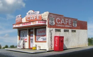 Z Scale Route 66 Desert Cafe Kit by Showcase Miniatures (4702) - Picture 1 of 9