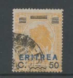 1924 - ERITREA - LOTTO/42648 - 50 CENT. SU 5 ANNA  GIALLO ARANCIO - USATO - Imagen 1 de 1