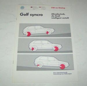 Información Técnica VW Golf II SYNCRO - Tecnología AWD de VW - Edición 1989 - Imagen 1 de 2