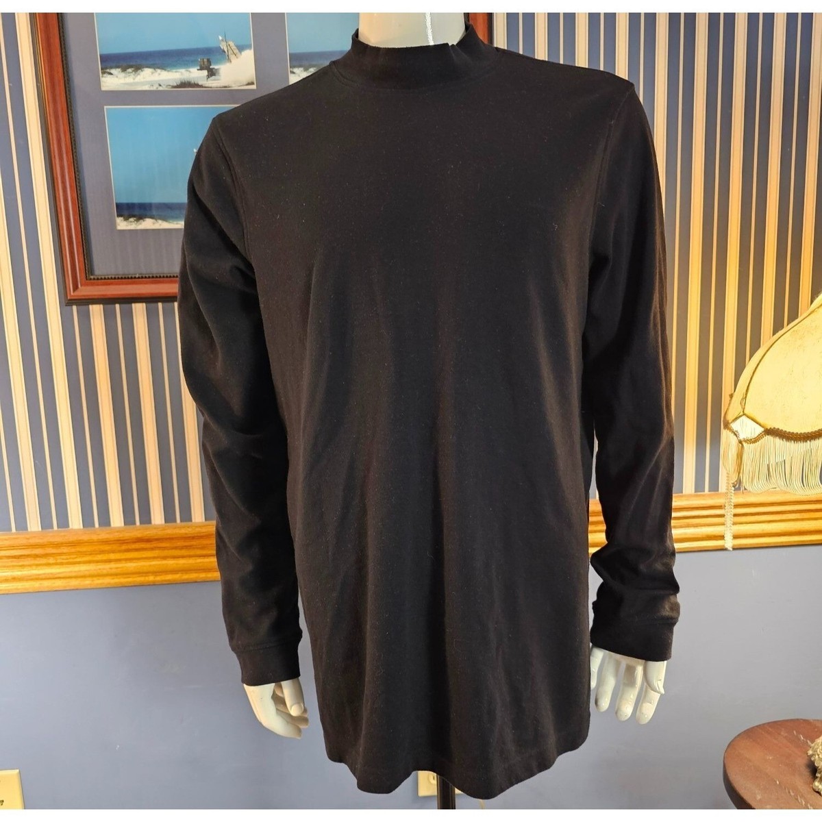 polyester shirt black