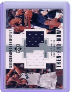 Juwan Howard 2003 cubierta superior doble reliquia entonces y ahora - Imagen 1 de 2