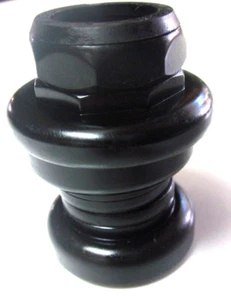 1" black bicycle bike threaded headset powerpro vintage fits 1 inch fork - Picture 1 of 2