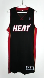 Adidas Authentic Miami Heat Blank Rev 30 Revolution Black Jersey 44 L 2 Pro Cut - Imagen 1 de 4