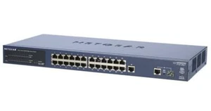 Netgear Prosafe FS726T 10/100 Mbps 24-Port Switch 2 Gigabit Ports With Ears - Picture 1 of 1