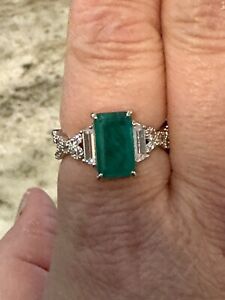 ✨Bomb Party Definitely Maybe RBP7483 LC Emerald Fused with Quartz Ring Sz 10✨