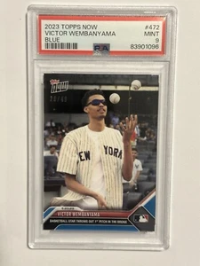 2023 Topps Now Victor Wembanyama 1st Pitch PSA 9 BLUE 26/49 RARE!!! - Bild 1 von 7