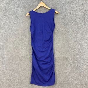 Nicole Miller Artelier Womens Dress Size S Small Blue Bodycon Sleeveless 326.31