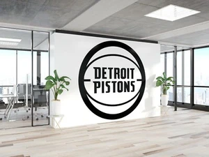 Detroit Pistons Basketball NBA Vinyl Decal Sticker Car Wall Window Kids - Picture 1 of 5