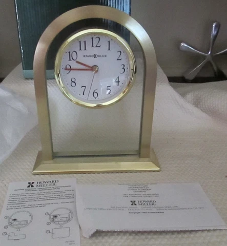 HOWARD MILLER 'Imperial' Desk Shelf Mantel Clock Model 645-574 - NEW IN BOX! Cover