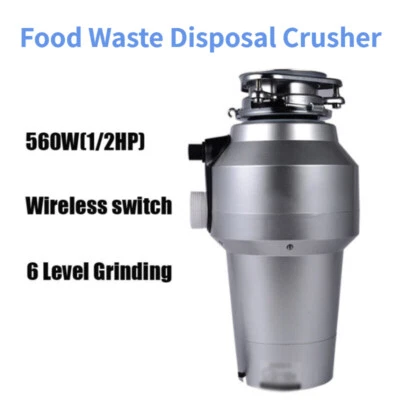 560W Home Kitchen Food Waste Disposal 1200ML Crusher Household Garbage Disposer - Image 1 of 4