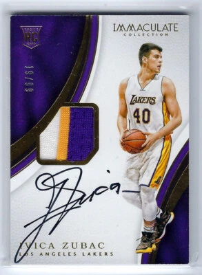 Ivica Zubac 16/17 Immaculate Rookie RC Patch Auto #118 SN #19/99 - Image 1 of 2