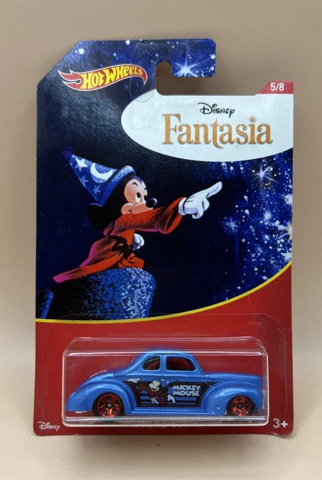 Disney Mickey Mouse 90 Yrs Fantasia Steamboat Willie 2018 Hot Wheels 8 Cars