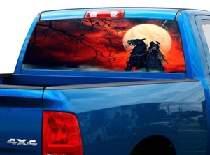 P463 Grim Reaper Rear Window Tint Graphic Decal Wrap Back Pickup Graphics - Picture 1 of 5