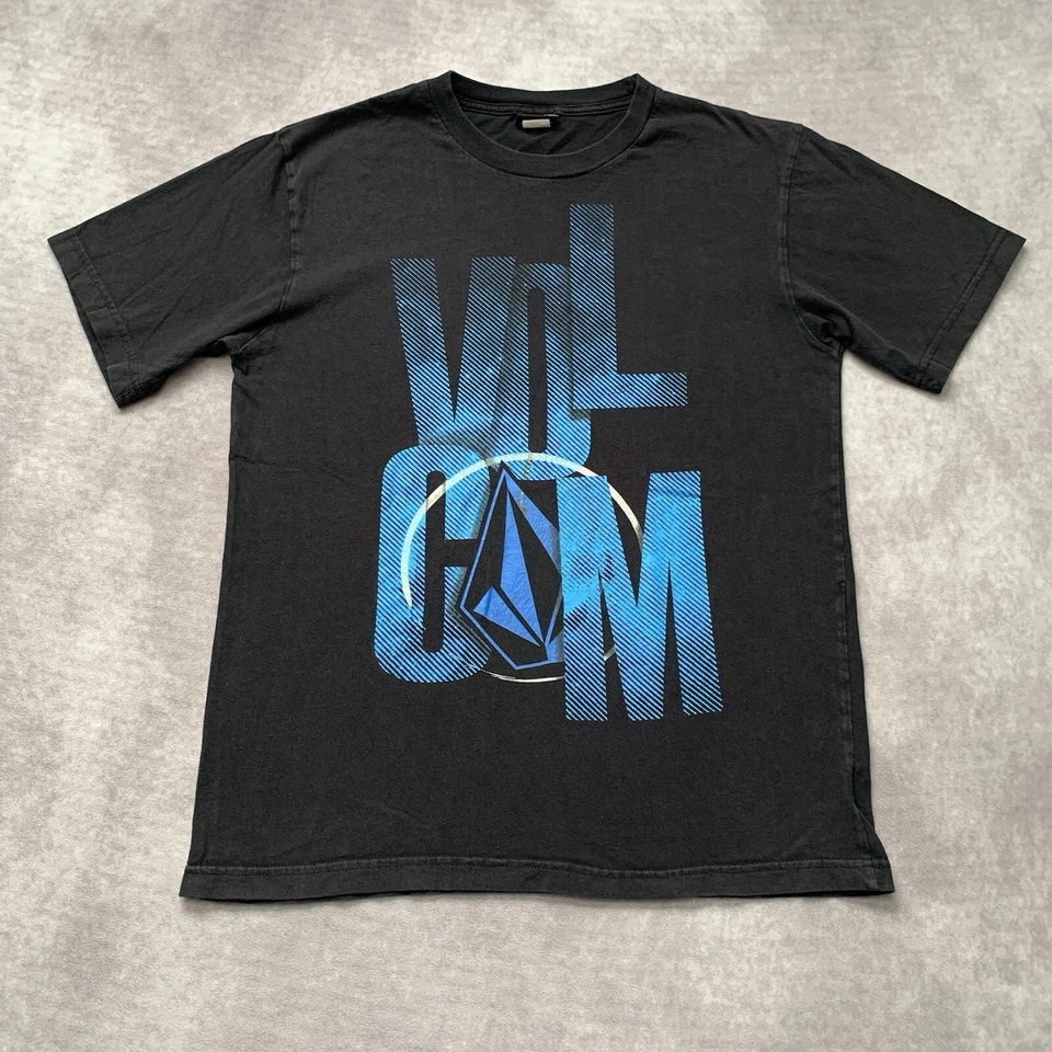 Vintage 2000s Volcom Shirt Size M Black Graphic Tee Surfwear Surf Logo Y2K       - Image 1 of 4