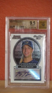 2005 Bowman Sterling Ryan Braun Autograph Card BGS 9.5 Auto 10. - Picture 1 of 2