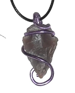Swirl on Arrowhead pendant Necklace Gifts unisex lilac purple jewelry new unique - Picture 1 of 12