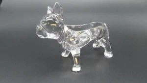 Antiguo plato de caramelo cooperativo de vidrio de sílex para perro de 1927 570 Frenchie Bulldog RARO - Imagen 1 de 11
