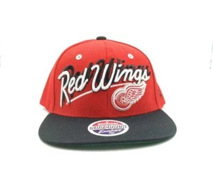 NHL Zephyr Detroit Red Wings Red and Black Snapback Hat - Picture 1 of 2