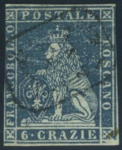 Italien Toskana 1851 6 Crazie gebraucht Sas 7 CV 540 $ 190713020 - Bild 1 von 2