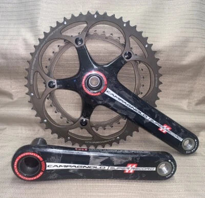 Juego de bielas Campagnolo Super Record 11 velocidades UT TITANIUM 172,5 mm 39/53, excelente Foto 1 de 4