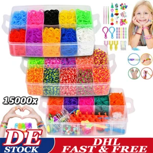Loom Bänder Gummibänder Set Gummi Armbänder Armbänder Loops Gummis Loom Bänder - Bild 1 von 16
