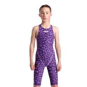 Arena Powerskin ST NEXT Girls Kneeskin Limited Edition - Leopard Violet - Picture 1 of 6