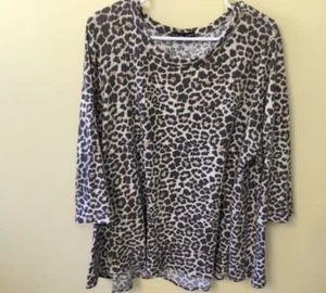 Kim & Cami Women's Leopard Print Shirt Size 2X - Picture 1 of 4