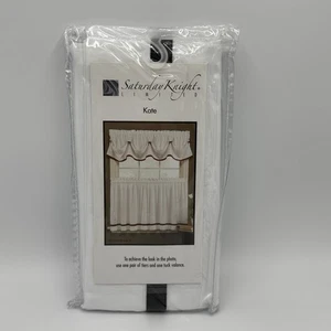 Coppia tende Saturday Knight Limited Kate colore bianco e nero 57x36 livelli - Foto 1 di 8