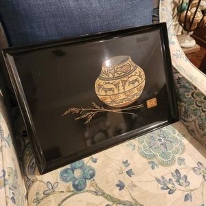 Vintage Couroc Of Monterey 18" By 12 1/2" Serving Tray ELK MCM ESTATE TRAY - Picture 1 of 5