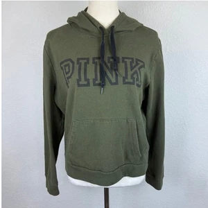 ROSA Victoria's Secret Sudadera con Capucha Verde Oliva Cordón Pullover Cómoda - Imagen 1 de 5
