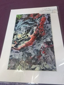 Original Kunst Enkaustik Wachsmalerei von Rachel Joy "Creatures" 12 x 8 Zoll - Bild 1 von 2