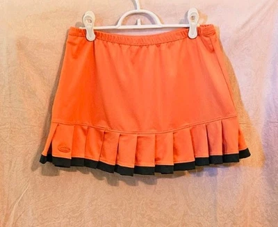 女式橙色网球短裤(带短裤)海军蓝条纹 M 码 — 第 1/4 张图片