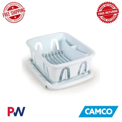 Mini escurridor de platos Camco - Bandeja blanca Eng / Fr - 43511 Foto 1 de 4