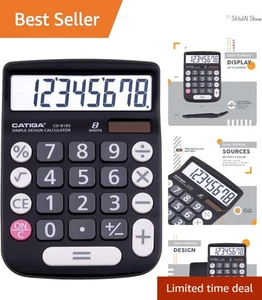 User-Friendly 8-Digit LCD Calculator with Responsive Buttons for Home & Office - Picture 1 of 9