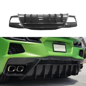 Difusor de parachoques trasero de fibra de carbono estilo 5vm para Corvette C8 Z51 Stingray 2020 - Imagen 1 de 8