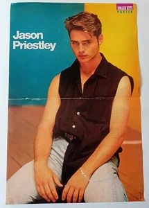 Póster de revista griega Jason Priestley (11 x 17 pulgadas) años 80 - Imagen 1 de 2