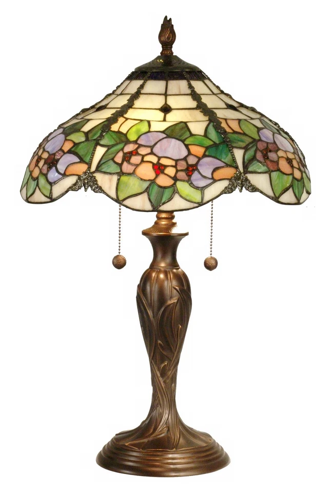 Dale Tiffany TT90179 2 Light Chicago Table Lamp Antique Bronze