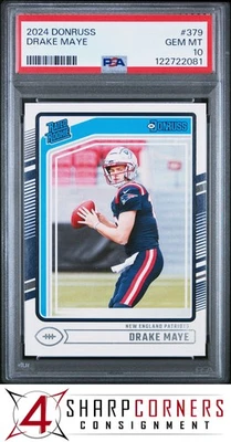 2024 PANINI DONRUSS #379 DRAKE MAYE RC RATED ROOKIE PSA 10 - Image 1 of 2