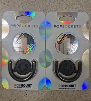(2) Soquetes PopSocket PopMount multi superfície preto autêntico - Imagem 1 de 2