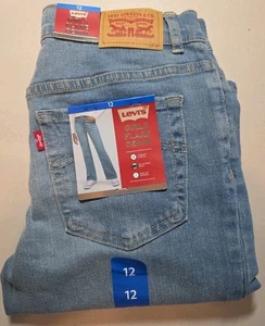 Levi's 726 Girls Flare Denim Leg Jeans Size 12 Adjustable Waist Wide Leg Opening - Picture 1 of 5