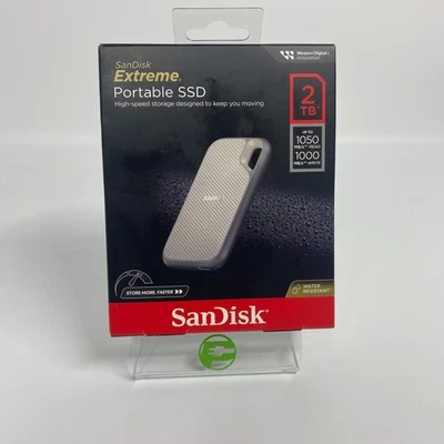 New SanDisk Extreme Portable 2TB USB-C SSD SDSSDE51-2T00-AW25 - Image 1 of 4