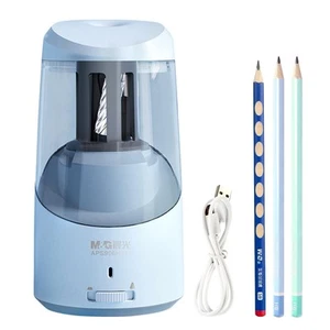 Blue Electric Pencil Sharpener, Portable Automatic Pencil Sharpener for Color... - Picture 1 of 9